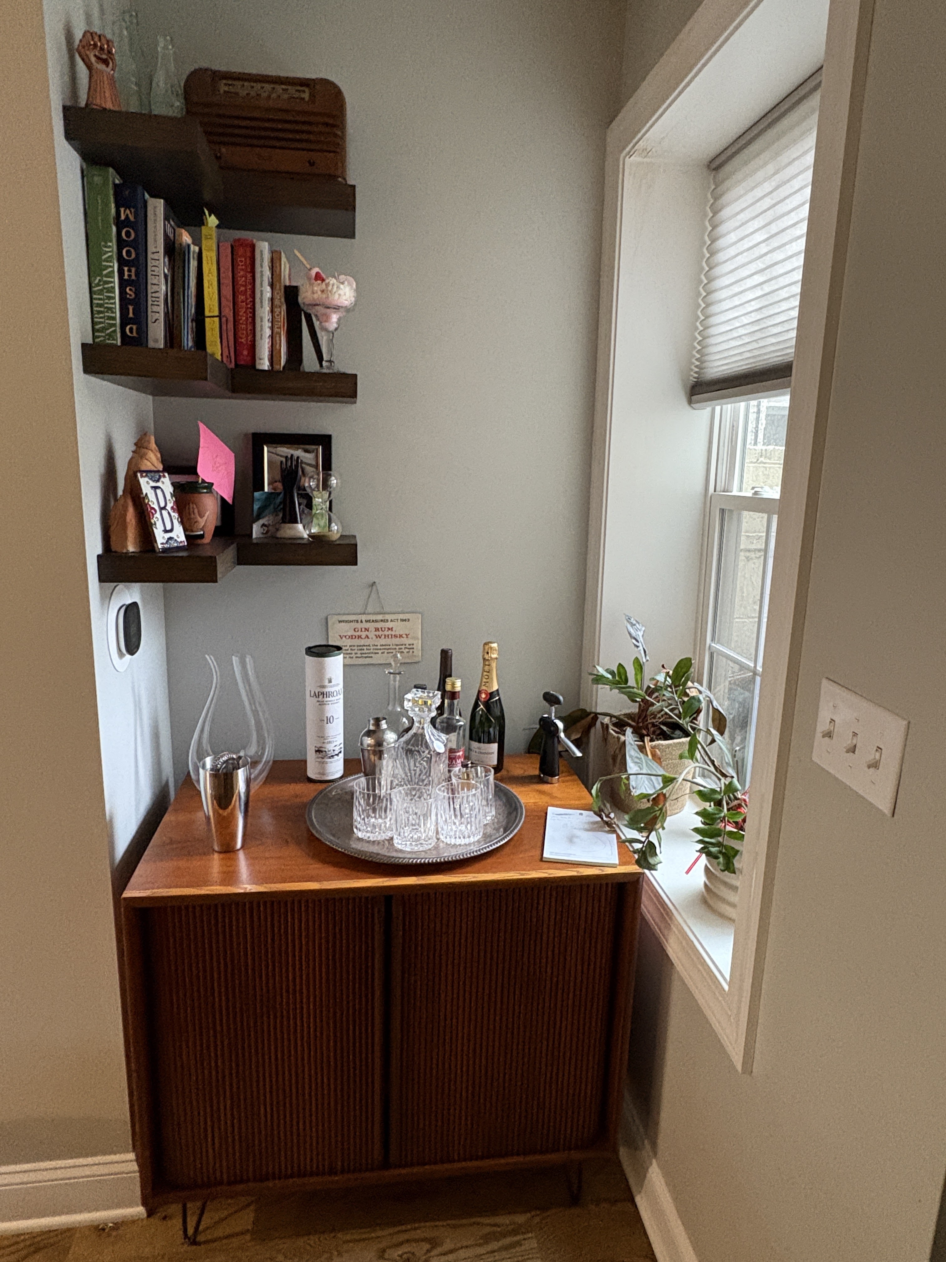 Built-in nook with half bath