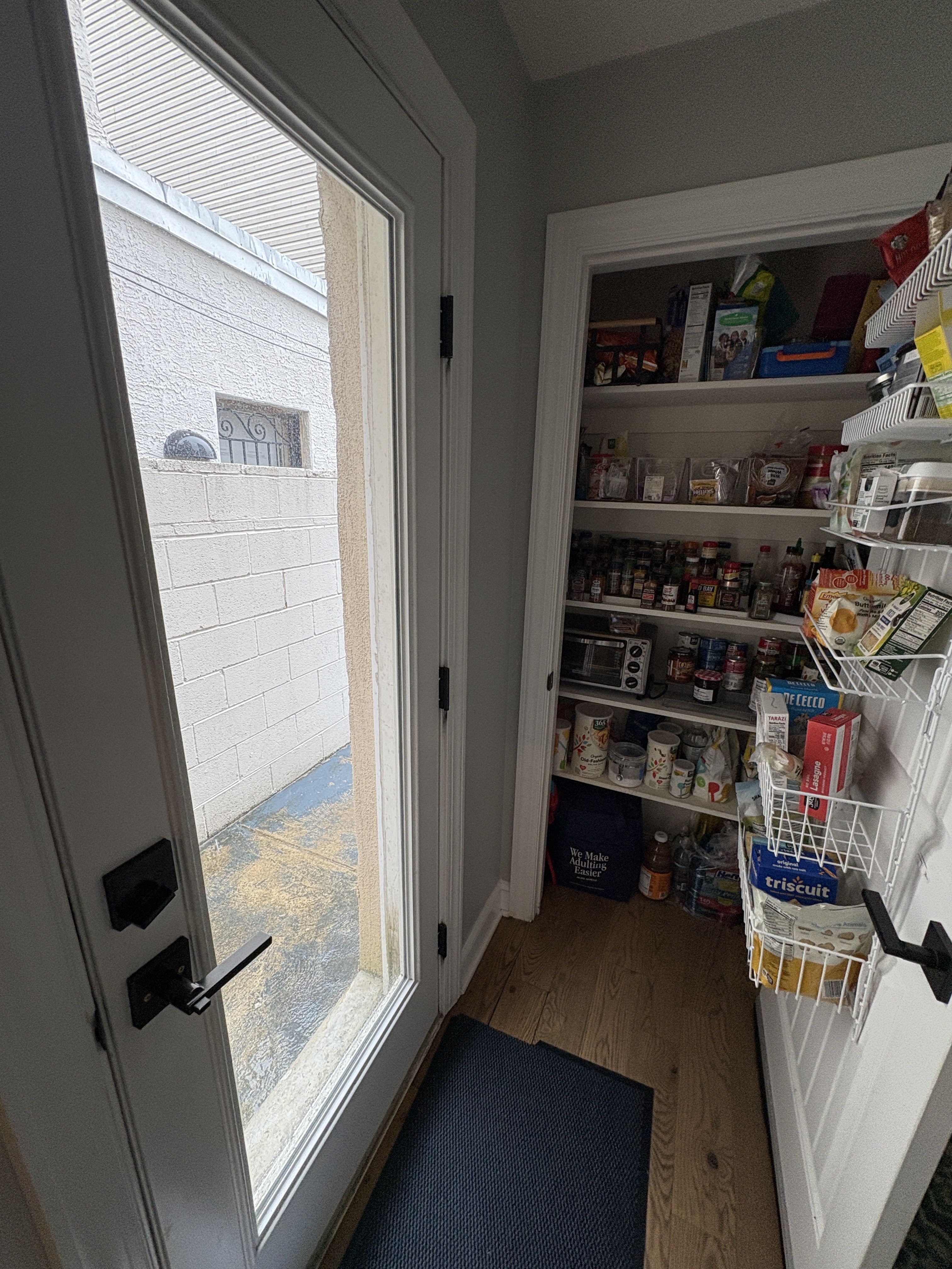 Back door and pantry