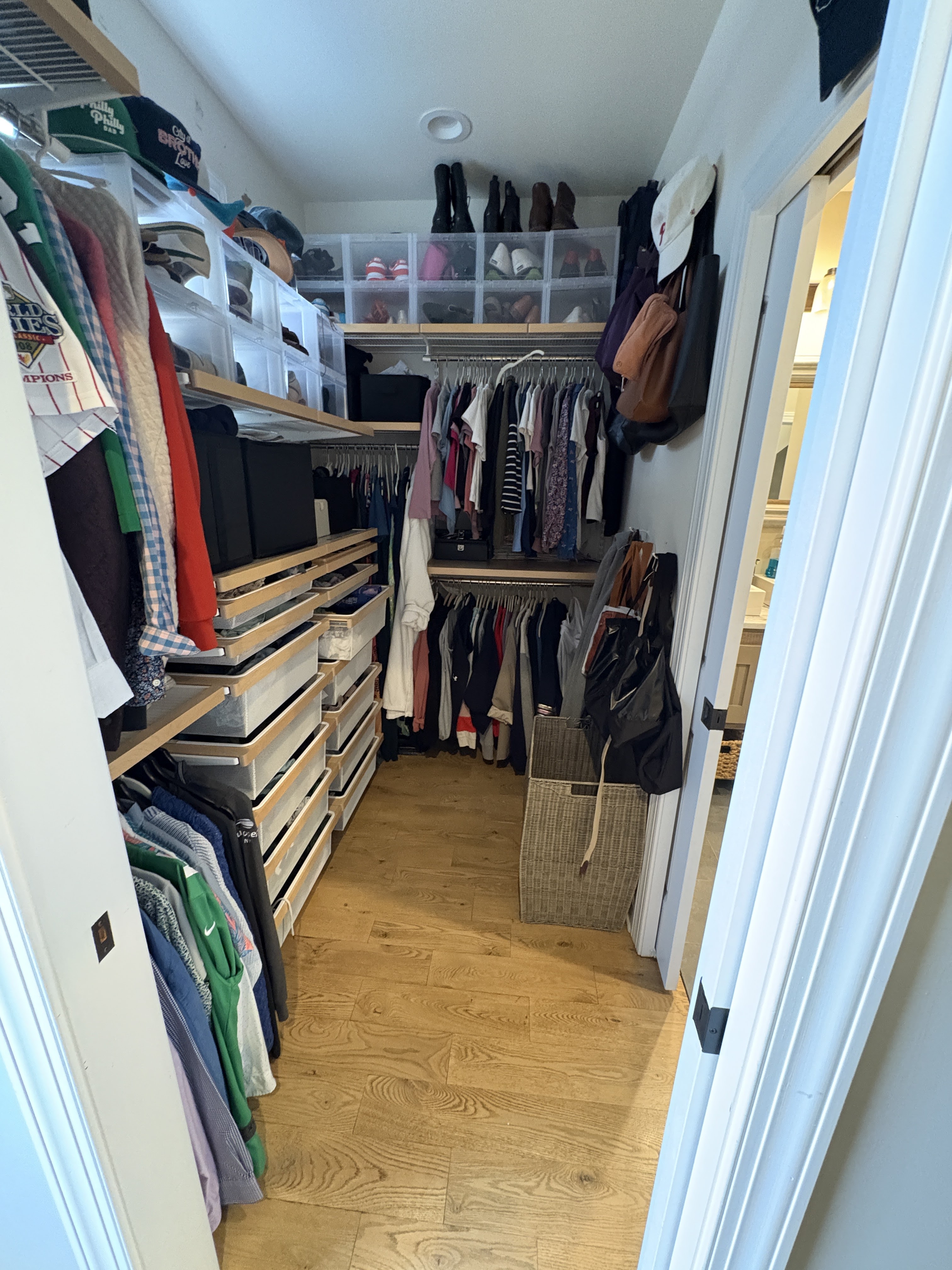 Walk-in closet in primary suite