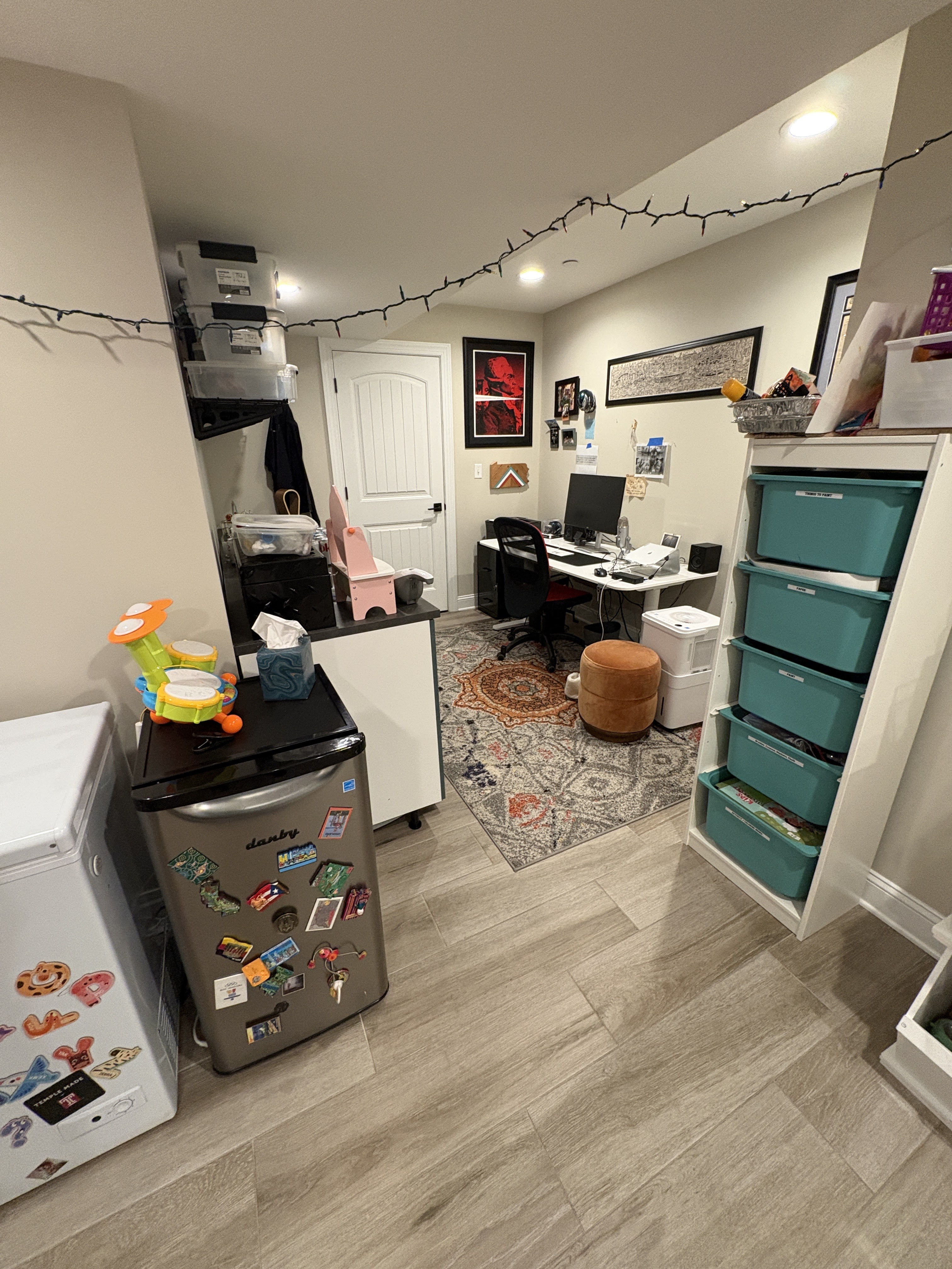 Basement office and workspace